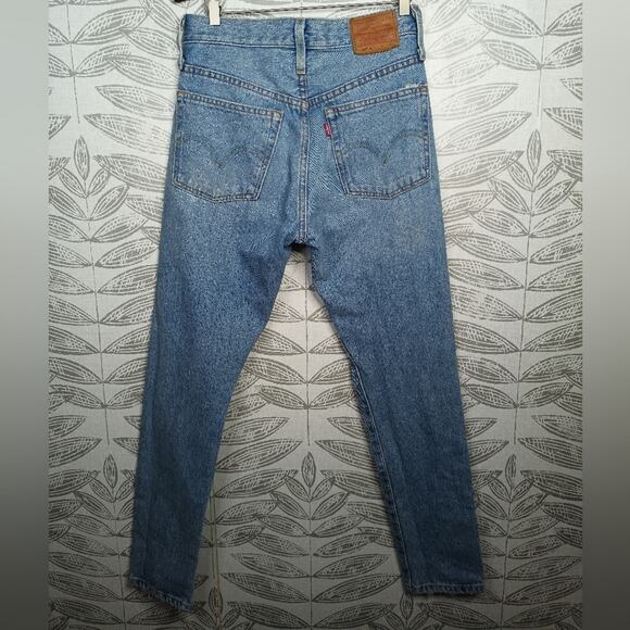 Levi's Big E Premium Jeans 501 Vintage Inspired Distressed Button Fly Denim - Picture 1 of 6
